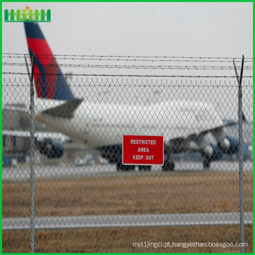 Instalação fácil do aeroporto prisão cerca de arame farpado com alta qualidade